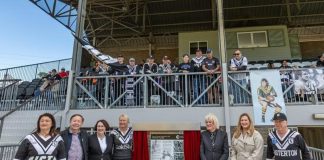 A Sea of Fans Gathered for the Unveiling of Tommy Raudonikis OAM Plaque in Honour of Rugby League Icon