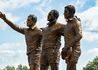Giant statue of three Welsh rugby heroes unveiled in Cardiff