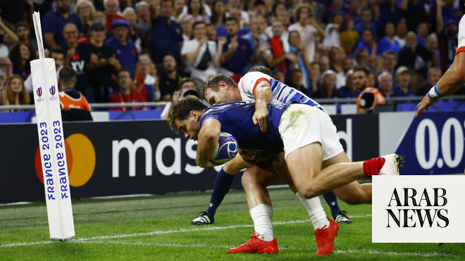 Dupont’s facial injury mars France’s 14-try romp against Namibia at the Rugby World Cup