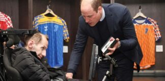 Prince William surprises rugby icons with CBEs in Leeds for MND fundraising