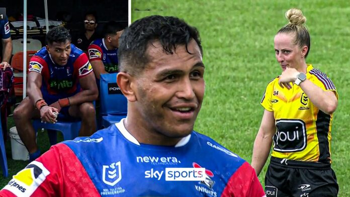 Identical Knights twins attempt to trick NRL ref by switching places! | Rugby League News | Sky Sports