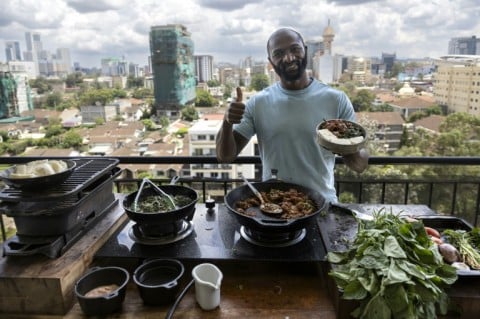 Kenyan rugby player turned TikTok star cooks to fight depression