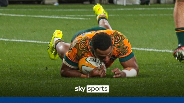 Australia jump on counter-attack for first try | Rugby Union News | Sky Sports