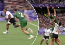 ‘Opportunistic’ try from kick-off puts Fiji ahead of Ireland