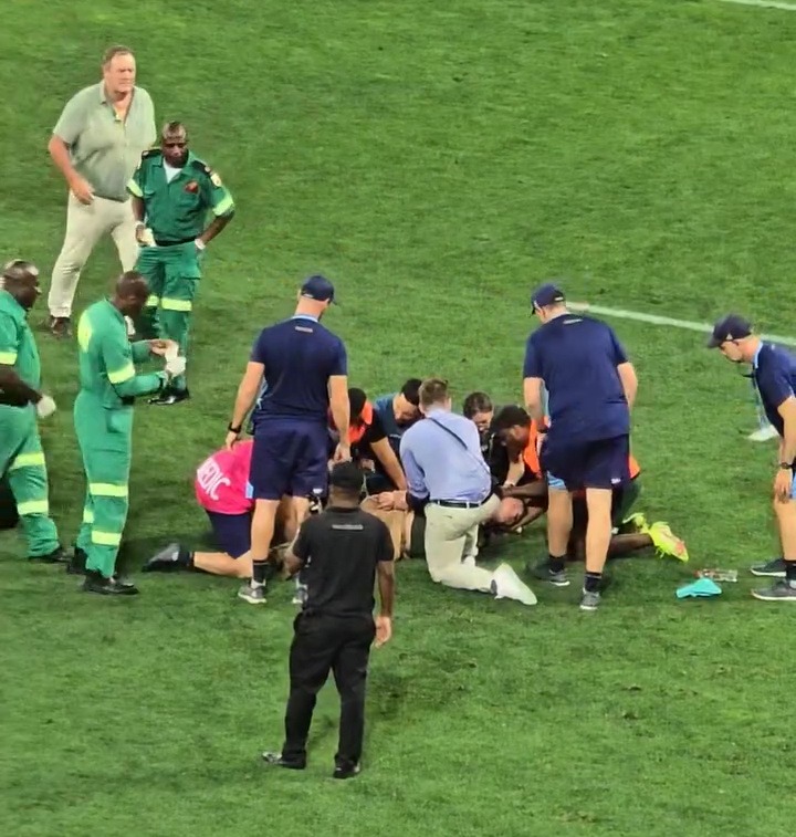 The incident occurred on Sunday at the Mbombela Stadium