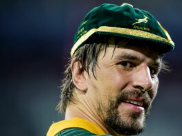 Where does Eben Etzebeth rank worldwide in terms of Test caps?