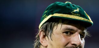 Where does Eben Etzebeth rank worldwide in terms of Test caps?