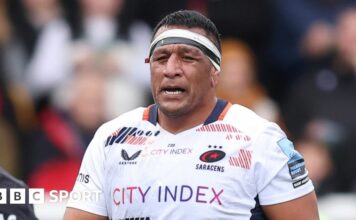 Mako Vunipola after being sent off against Newcastle Falcons