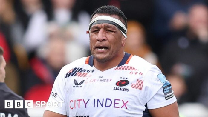 Mako Vunipola after being sent off against Newcastle Falcons