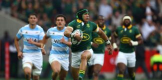 Springboks claim Rugby Championship title on Etzebeth's special day