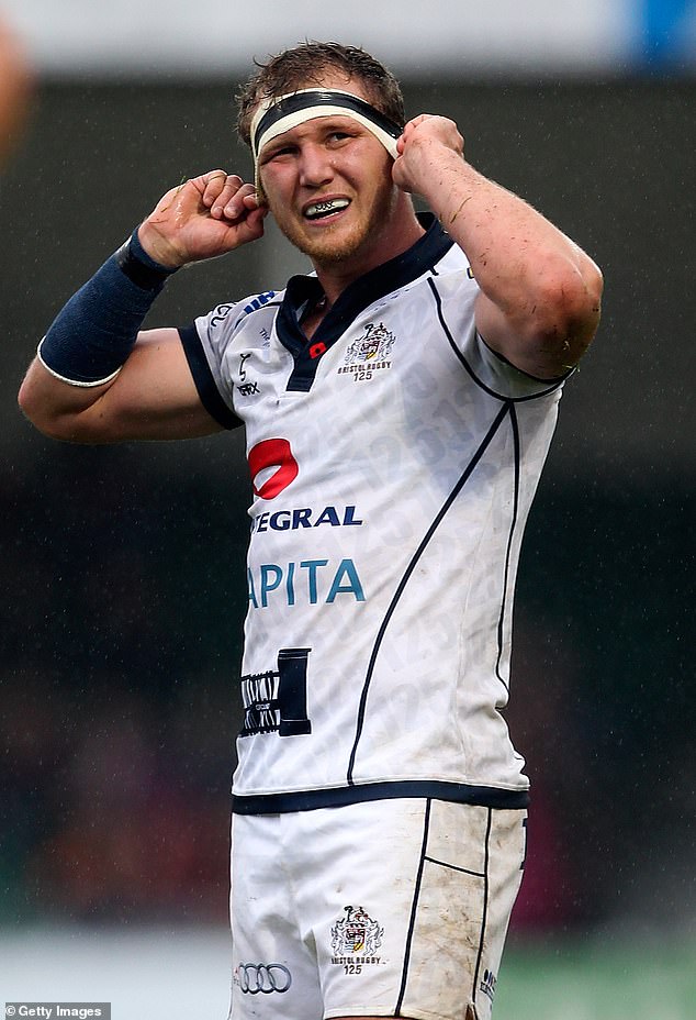 Nick Koster pictured during a match between the Cornish Pirates and Bristol Rugby at Sandy Park on September 15, 2013 in Exeter