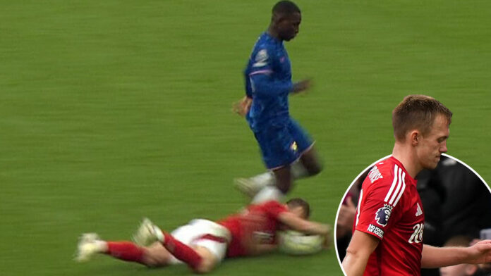 James Ward-Prowse sent off in Chelsea vs Nottingham Forest clash as fans say 'thought he was playing rugby'