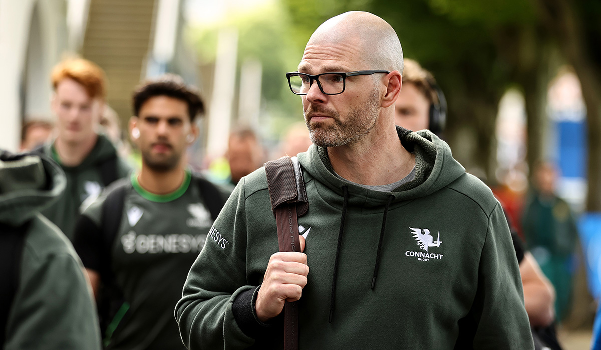BKT United Rugby Championship, RDS Main Arena, Dublin 31/5/2024 Leinster vs Connacht Connacht Head Coach Pete Wilkins arrives ahead of the game. Pic: INPHO/Ben Brady