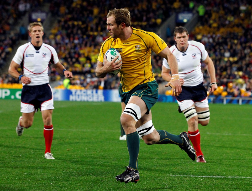 The flanker represented Australia at the 2011 World Cup