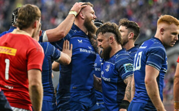 RG Snyman scores try as Leinster bag bonus-point win over Munster