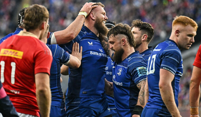 RG Snyman scores try as Leinster bag bonus-point win over Munster