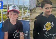 Hundreds gather for funeral of Russell and Ben Smith, young boys allegedly murdered by their mother