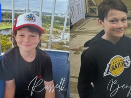 Hundreds gather for funeral of Russell and Ben Smith, young boys allegedly murdered by their mother