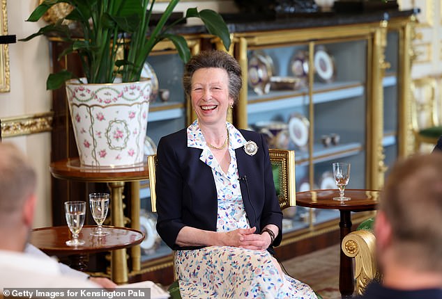 James said he was impressed by the Princess Royal's knowledge of sport. Princess Anne (pictured) is the President of the British Olympic Association and the Patron of Scotland Rugby