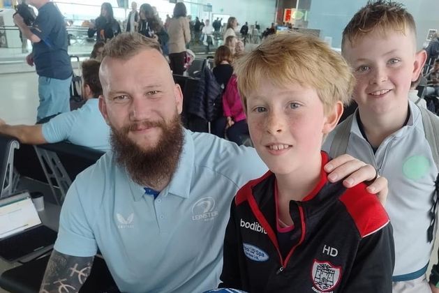 Young Enniscorthy rugby players rub shoulders with their Leinster idols on tour to Italy