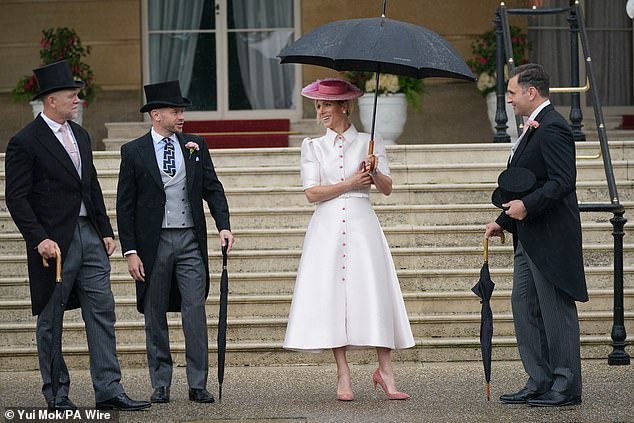 Mike attending the garden party at Buckingham Palace earlier this year with Zara