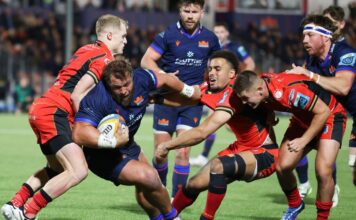 Edinburgh rugby star accused of 'EYE GOUGING' incident that sparked mass brawl