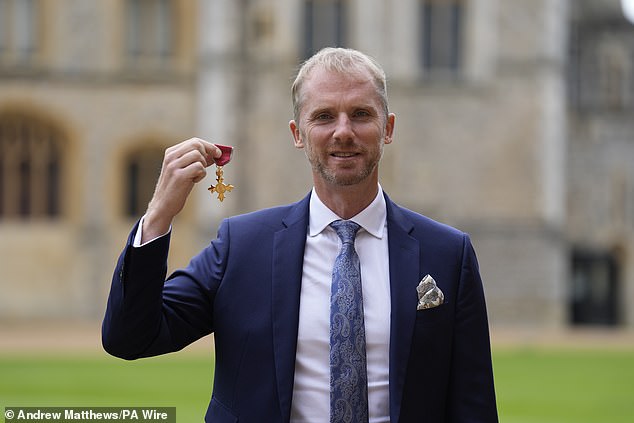 He was awarded an OBE at Windsor Castle earlier this year for his services to rugby union