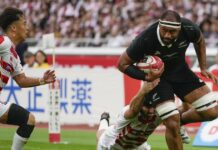 Rugby: All Blacks overcome Japan to win 1st northern tour test 64-19