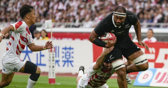 Rugby: All Blacks overcome Japan to win 1st northern tour test 64-19