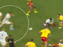 Owen Farrell scores his first Racing 92 try and it's a good one