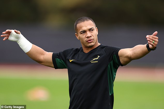 South Africa found time to celebrate Cheslin Kolbe's (pictured) birthday, with Siya Kolisi leading th rendition of happy birthday