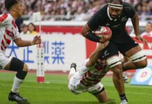 All Blacks overcome Japan to win 1st northern rugby tour test 64-19