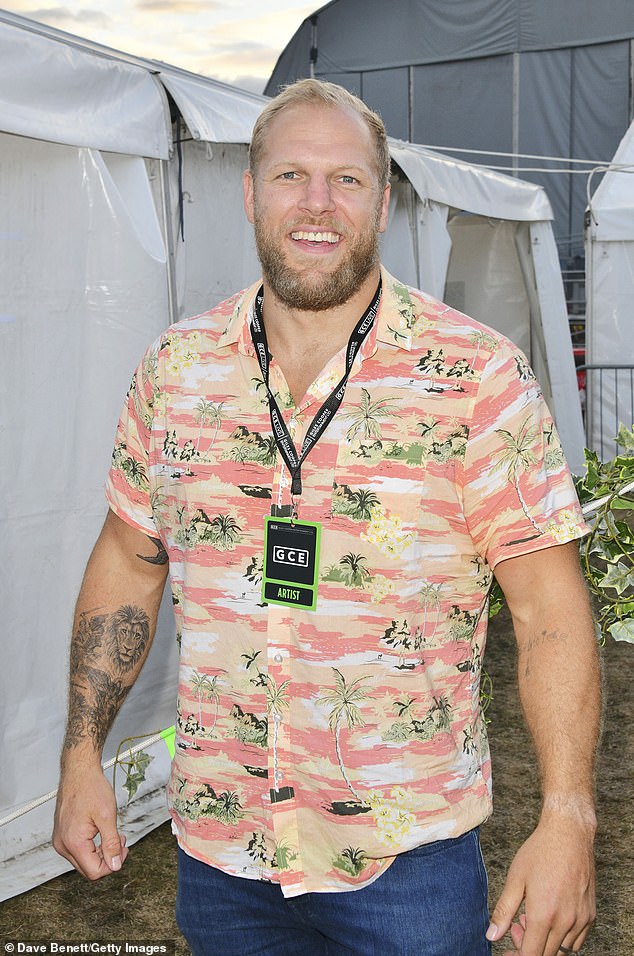 Former rugby player James Haskell (pictured) revealed he was 'disappointed' by the biscuit selection at Windsor Castle