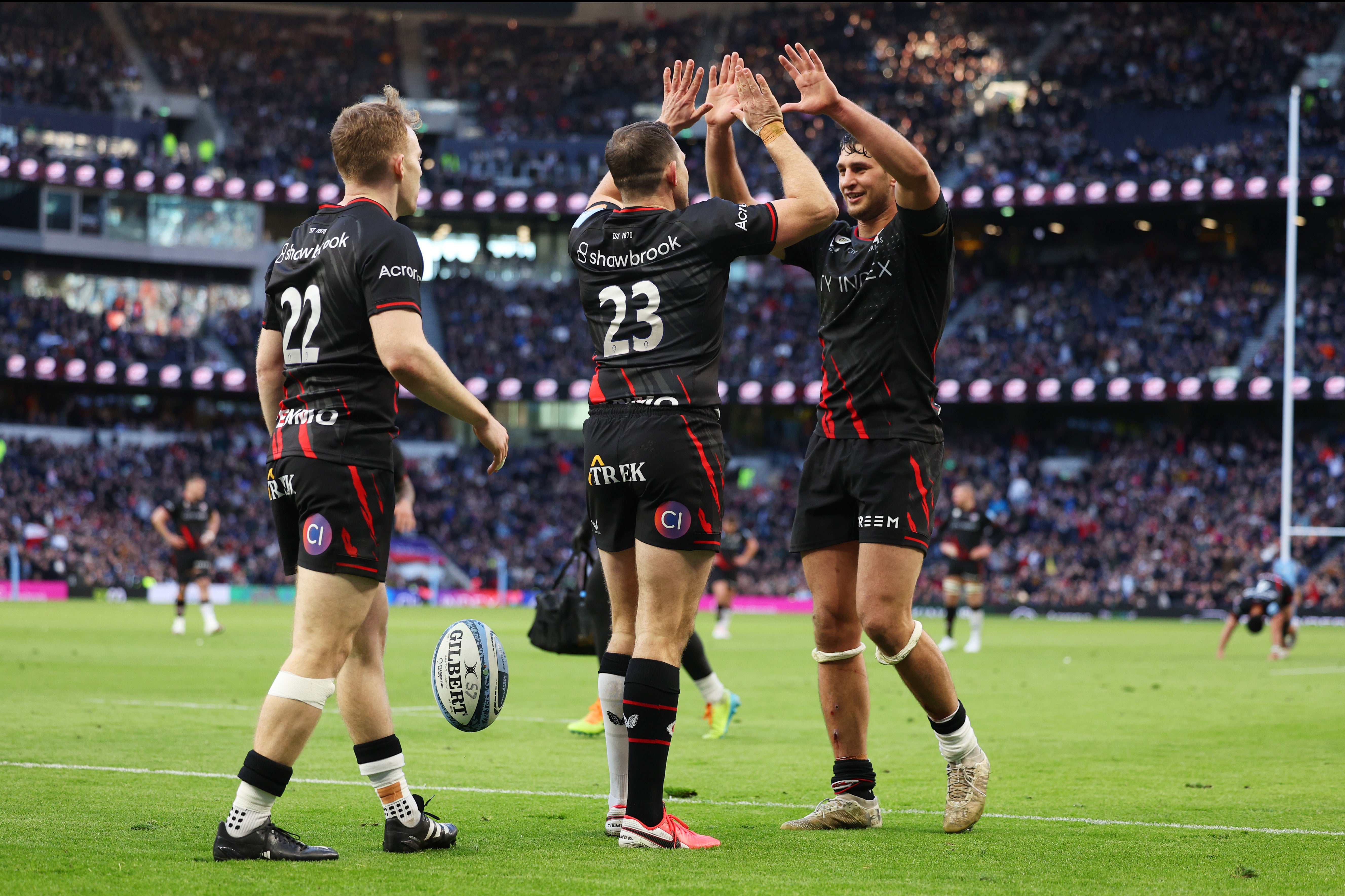 Saracens thrashed Harlequins at the Tottenham Hotspur Stadium last season