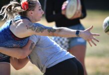 Kansas City women's rugby teams welcome new recruits into the scrum: 'I'm here to hit somebody' | KCUR