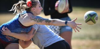 Kansas City women's rugby teams welcome new recruits into the scrum: 'I'm here to hit somebody' | KCUR