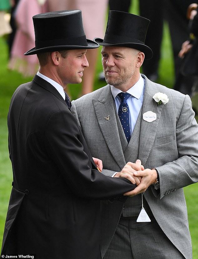 Mike Tindall and Prince William at Royal Ascot in 2019, the pair have shared a close relationship for some time