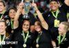New Zealand lift the Women's Rugby World Cup at Eden Park in 2022