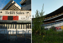 Iconic New Zealand rugby stadium now a park after devastating earthquake forced 38,620-seater venue to be abandoned