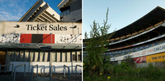 Iconic New Zealand rugby stadium now a park after devastating earthquake forced 38,620-seater venue to be abandoned