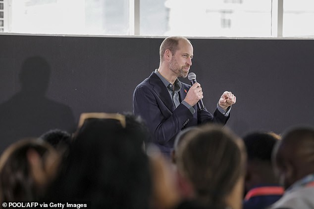 Prince William at the Earthshot Prize Climate Leaders Youth Programme in Cape Town today