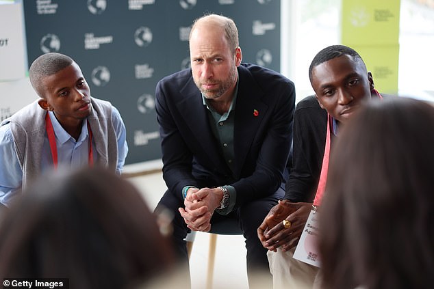 Prince William at the Earthshot Prize Climate Leaders Youth Programme in Cape Town today