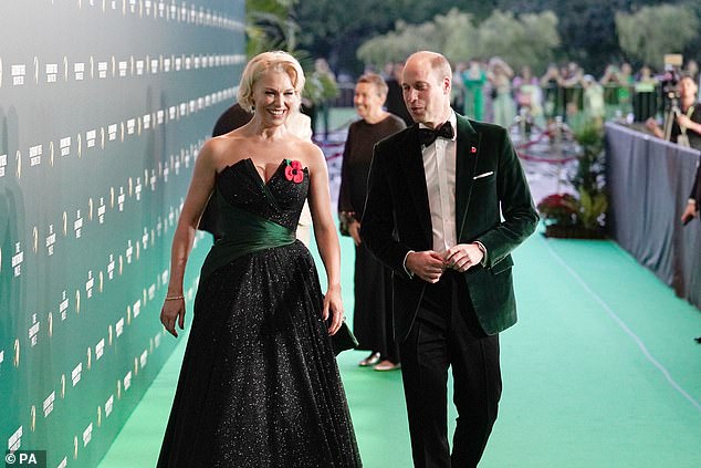 William with Hannah Waddingham at the Earthshot Awards in Singapore in November 2023