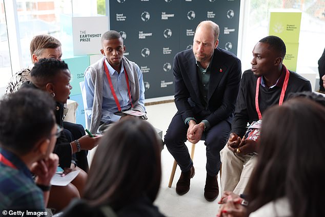 Prince William at the Earthshot Prize Climate Leaders Youth Programme in Cape Town today