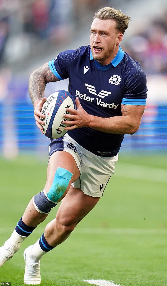 Stuart Hogg, 32,previously captained the Scottish rugby team and was capped 100 times