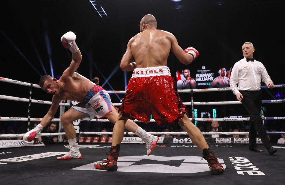 Boxing - Chris Eubank Jr v Liam Williams - Motorpoint Arena Cardiff, Cardiff, Wales, Britain - February 5, 2022 Chris Eubank Jr in action against Liam Williams Action Images via Reuters/Andrew Couldridge