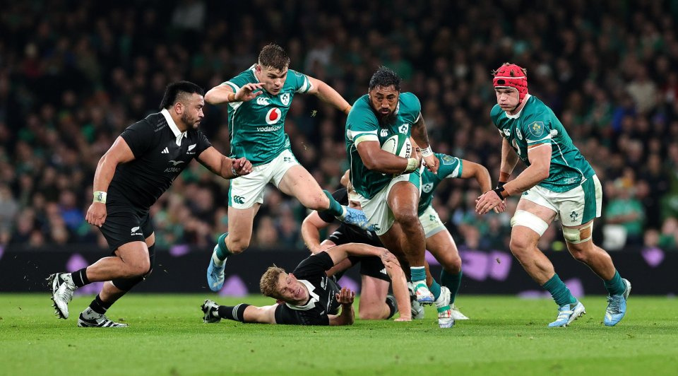 Irish player Bundee Aki during the game