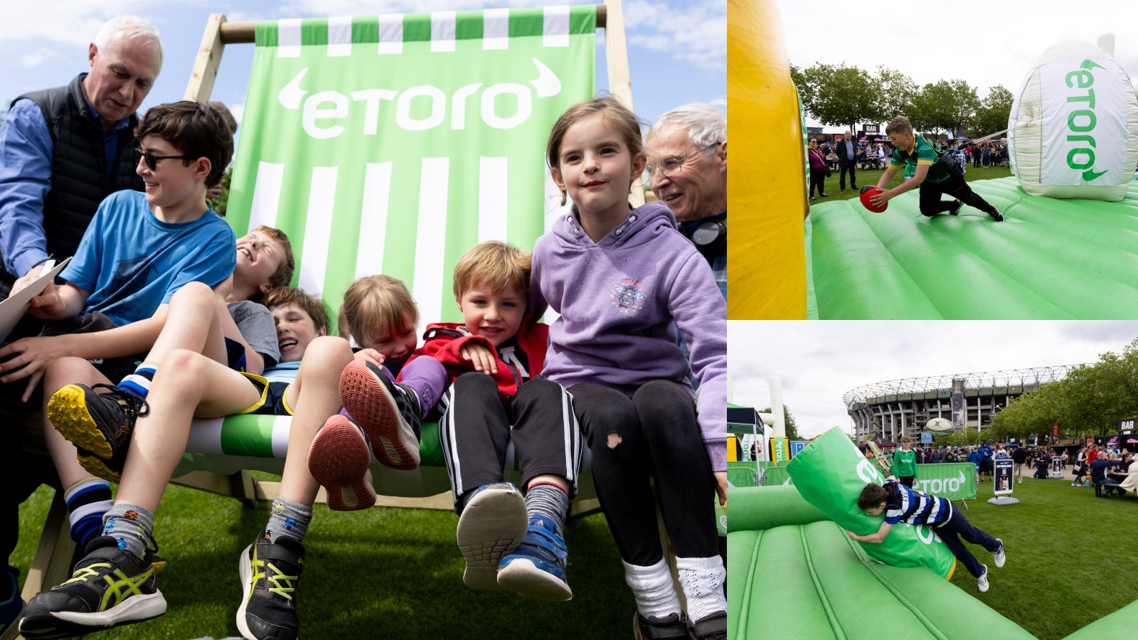 eToro fan zone at the 2024 Premiership final.