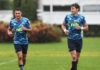 Dan Carter and Beauden Barrett in training