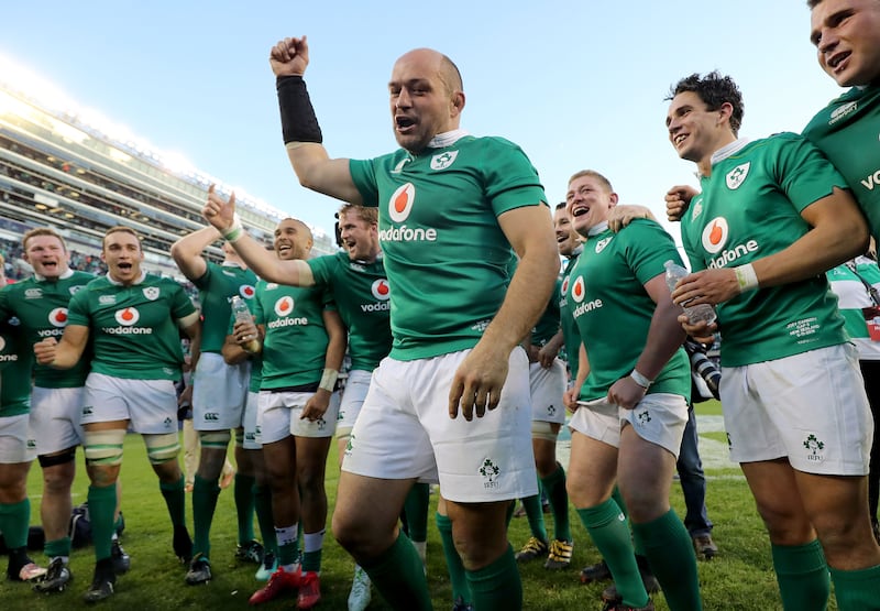 Ireland's Rory Best celebrates winning. Photograph: Dan Sheridan/Inpho